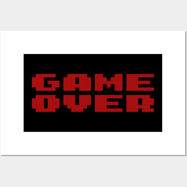 Gaming Nerd Game Over Wall Art by GreenGuyTeesStore